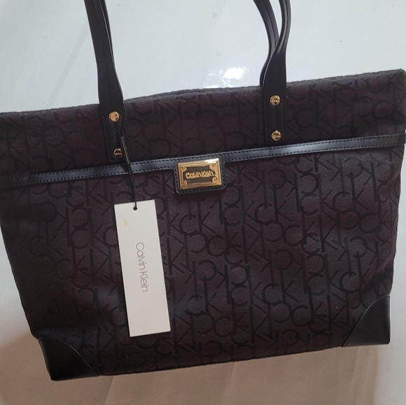 Calvin Klein Handbags - Calvin Klein Teodora Signature Tote Jacquard Medium bag0